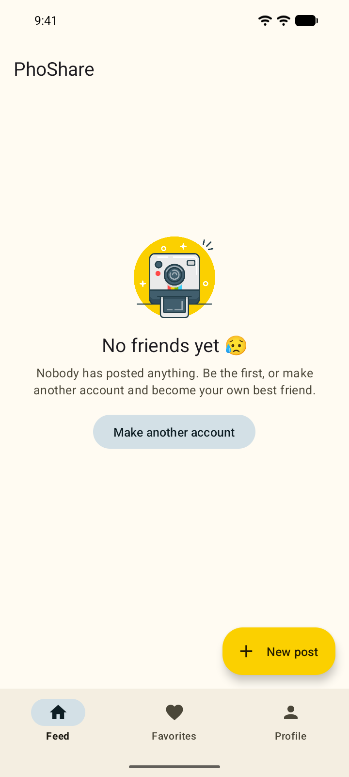 The empty feed