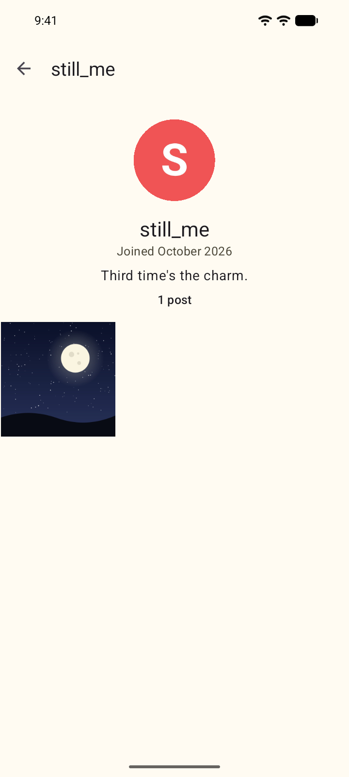 Another account's profile